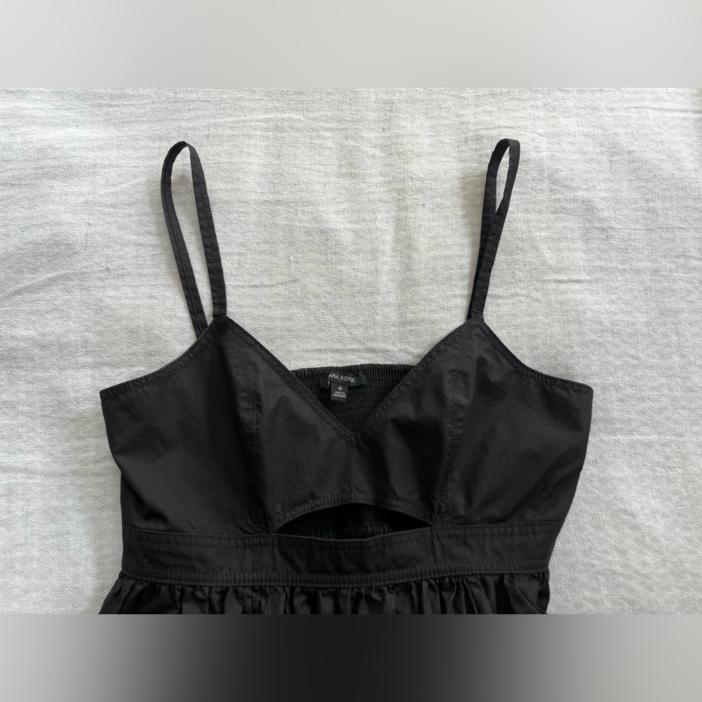 Banana Republic Black Cotton Isa Women's Dress Size 10 - Picture 8 of 11